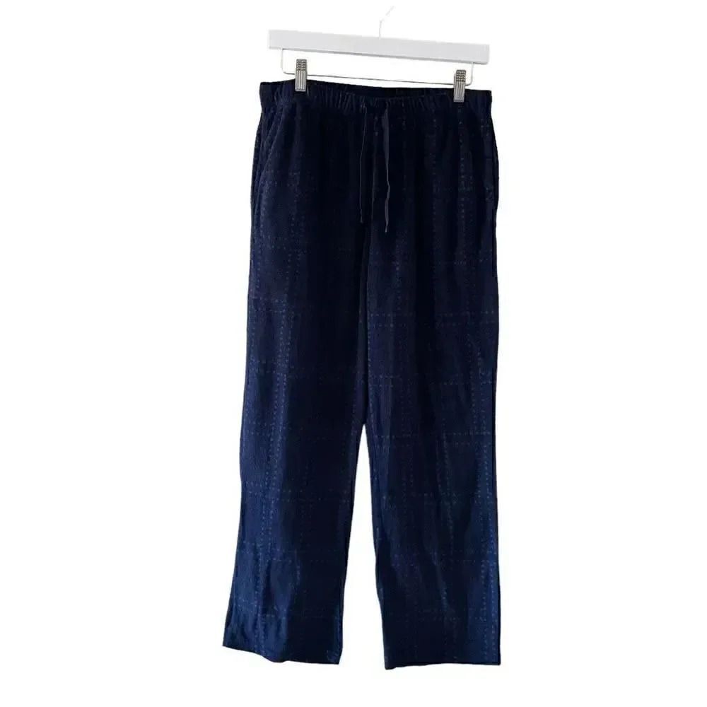 Kenneth Cole Flannel Comfy Navy High Rise Men’s Pajama Bottoms SZ S # 1360